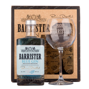 Джин Barrister Blue, gift box with glass  0.7 л