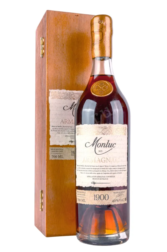 Арманьяк Monluc in wooden box 1900 0.7 л