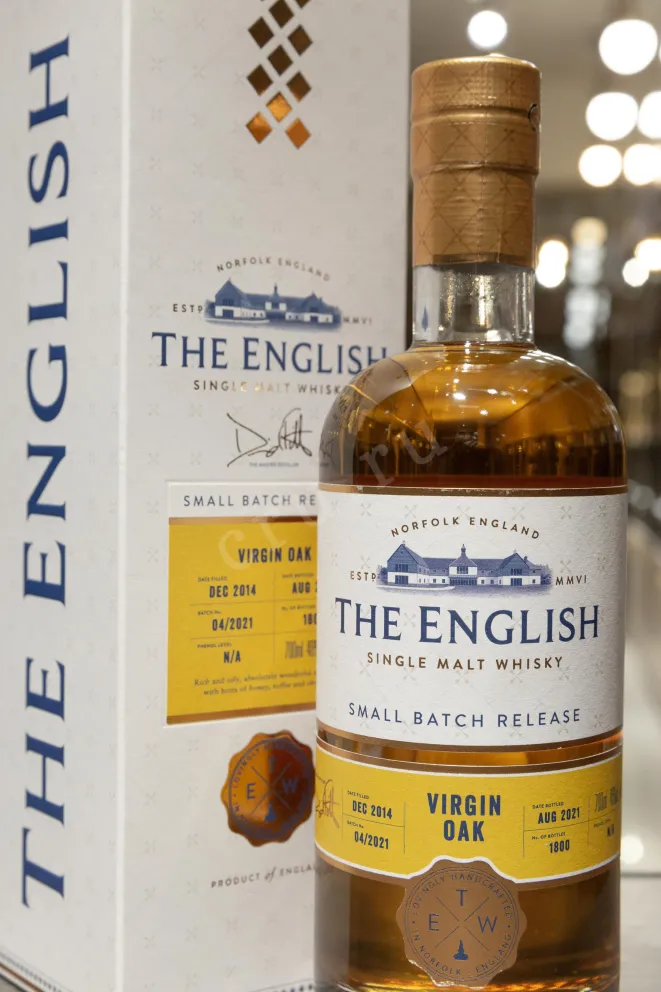 В магазине Крю Профи English Whisky Small Batch Release Virgin Oak gift box 0.7 л