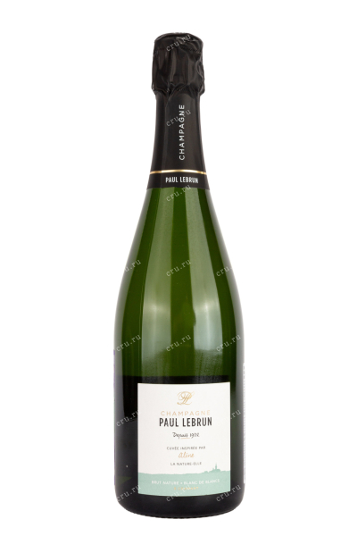 Шампанское Paul Lebrun Aline La Nature-Elle Blanc de Blancs Brut  2017 0.75 л