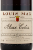 Этикетка вина Louis Max Aloxe Corton 2019 0.75 л