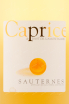 Этикетка вина Caprice de Bastor-Lamontagne Sauternes 2014 0.75 л
