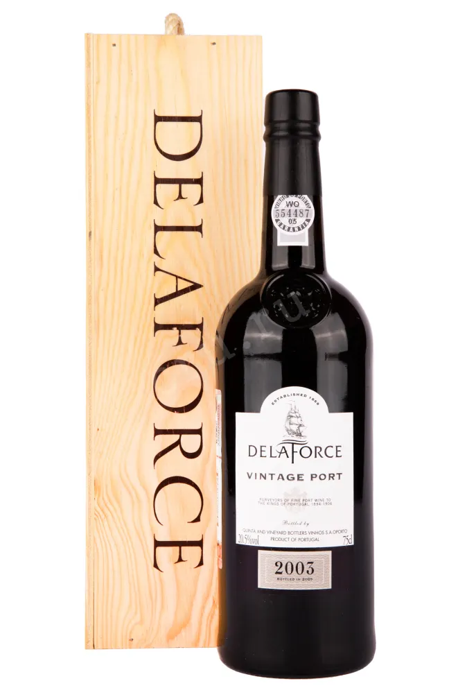 Подарочная коробка портвейна Делафорс Винтаж в подарочной коробке 2003 0.75 л