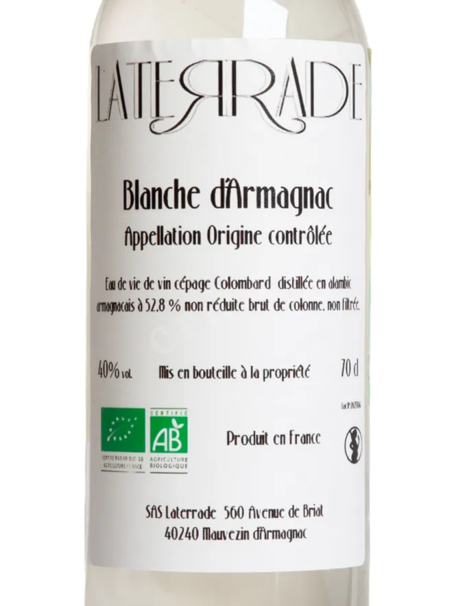 Этикетка Laterrade Blance d’Armagnac 2024 0.7 л