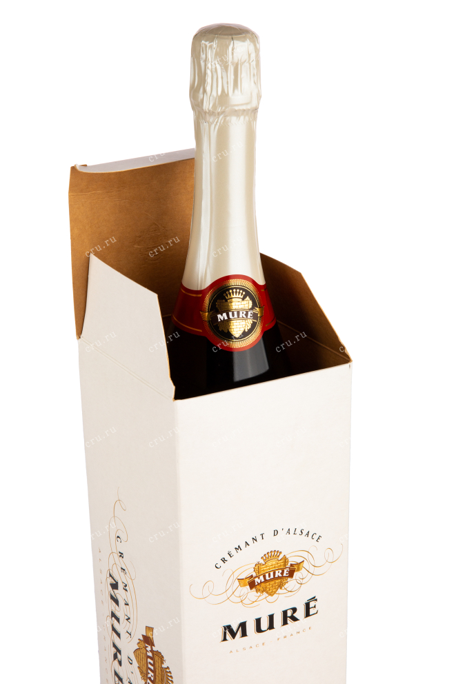 Подарочная коробка игристого вина Cremant d'Alsace Demi Sec Mure 0.75 л