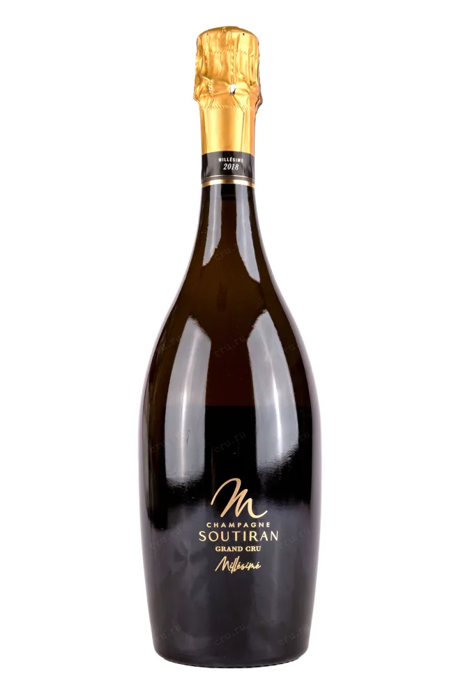 Бутылка Soutiran Cuvee Millesimee Grand Cru Brut  in tube 2018 0.75 л