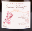 Этикетка игристого вина Julien Prelat Presle Blanc de Blanc AOC 0.75 л