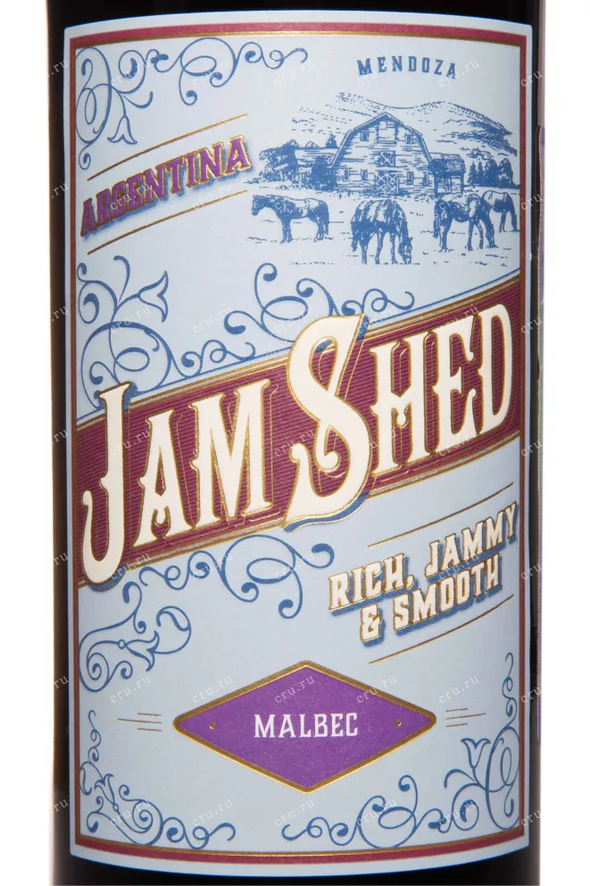 Этикетка Jam Shed Malbec Mendoza 2023 0.75 л