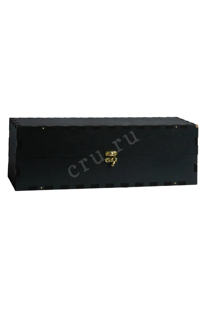 Gift Black Wooden Box for a Bordeaux Bottle