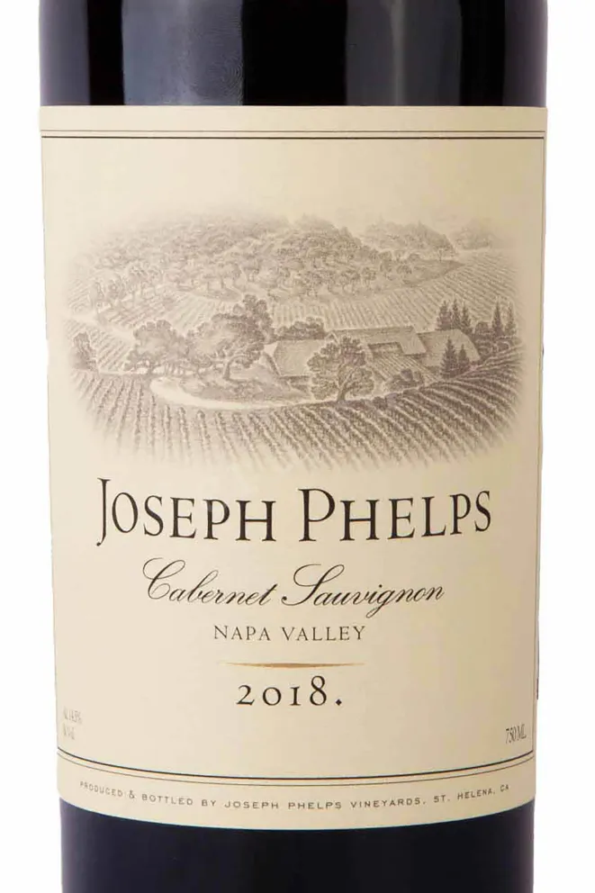 Этикетка Joseph Phelps Cabernet Sauvignon 2018 0.75 л