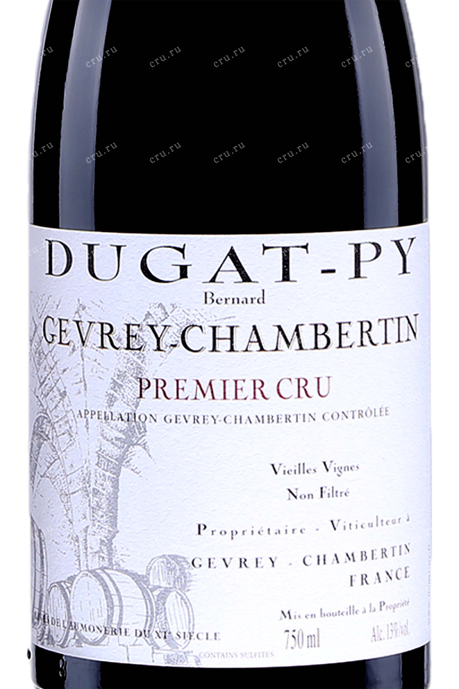 Этикетка Bernard Dugat-Py Gevrey-Chambertin Vieilles Vignes 2012 0.75 л
