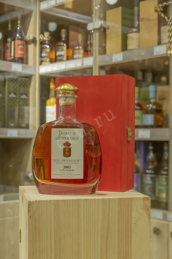 В магазине Крю Профи Bas-Armagnac Folle-Blanche Domaine d'Esperance in wooden box 2002 0.7 л