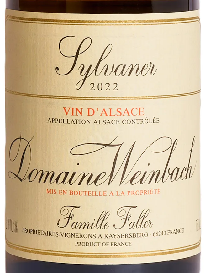 Этикетка Domaine Weinbach Sylvaner 2022 0.75 л