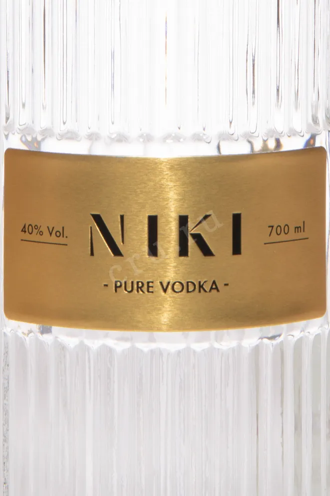 Этикетка Niki Pure in gift box with 2 glasses 0.7 л
