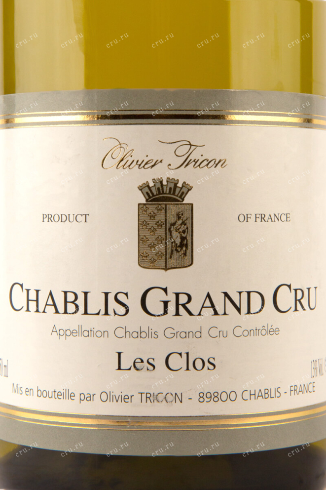 Этикетка Chablis Grand Cru Les Clos 2013 0.75 л