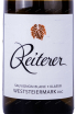 Этикетка Reiterer Sauvignon Blanc Klassik 2020 0.75 л