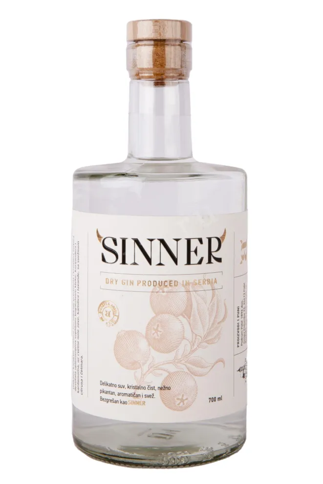 Джин Sinner Dry Gin  0.7 л
