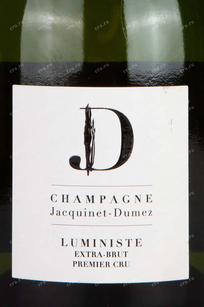 Этикетка Jacquinet Dumez Luministe Premier Cru 2018 0.75 л