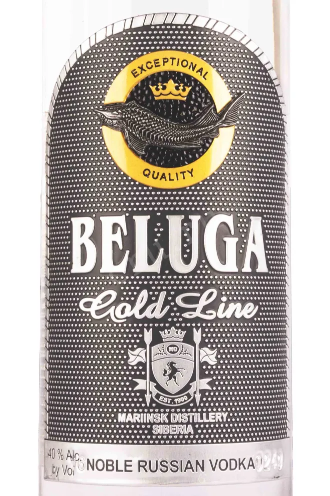 Контрэтикетка Beluga Gold Line gift box with shaker hammer  0.75 л
