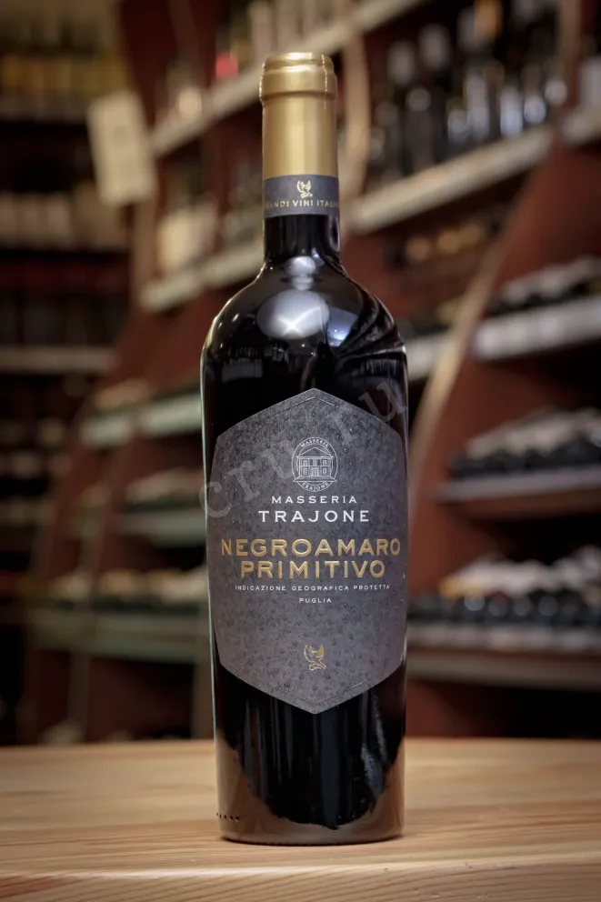 В магазине Крю Профи Masseria Trajone Negroamaro Primitivo IGP 2023 0.75 л