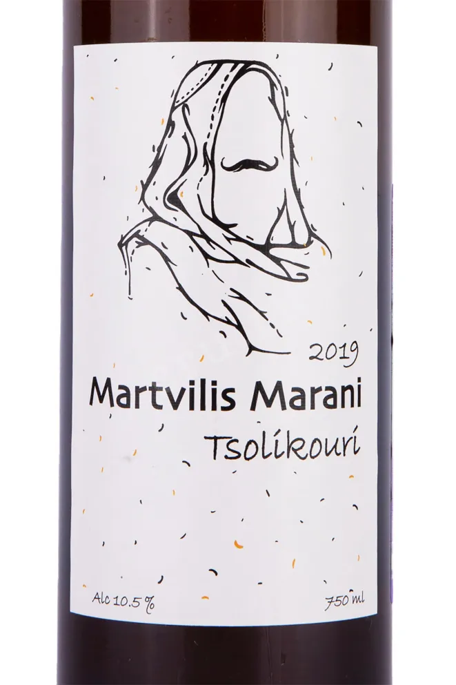 Этикетка Martvilis Marani Tsolikouri 2019 0.75 л