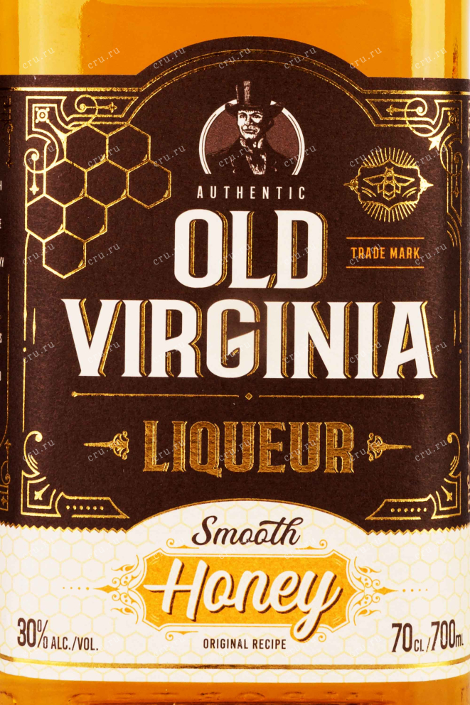 Этикетка Old Virginia Honey 0.7 л
