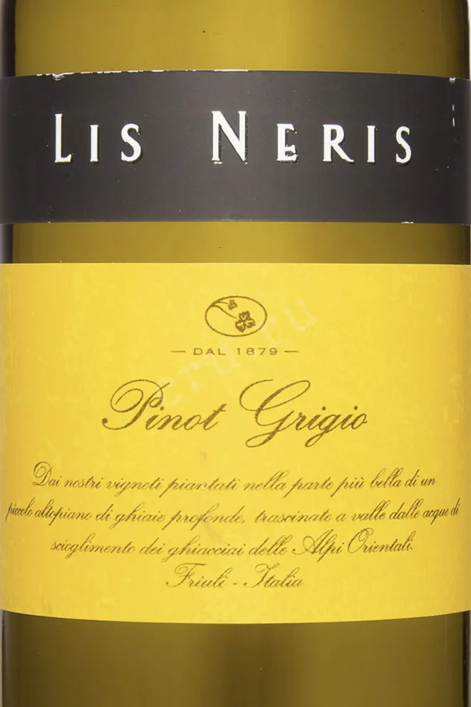 Этикетка Lis Neris Pinot Grigio 2022 0.75 л