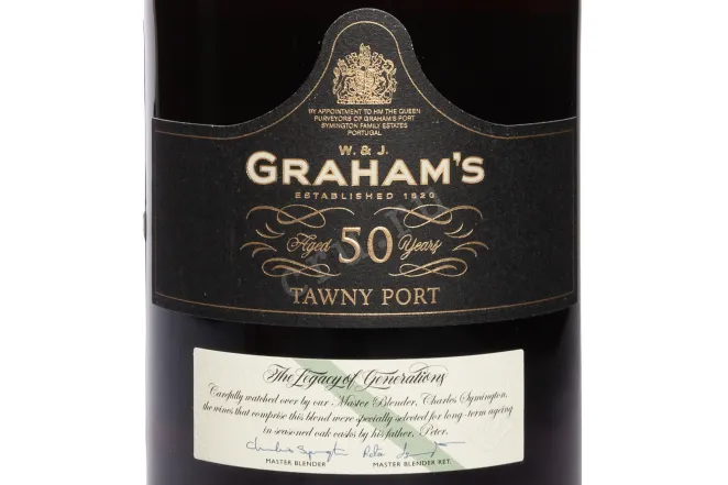 Этикетка Grahams Aged Tawny 50 Years Old in wooden box 1983 0.75 л