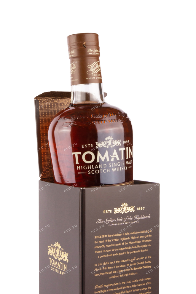 Бутылка виски Томатин 18 лет 0.7 в подарочной коробке