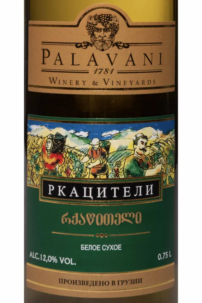 Этикетка Palavani Rkatsiteli 2022 0.75 л