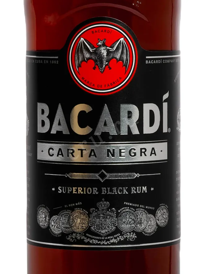 Этикетка Bacardi Carta Negra 0.7 л