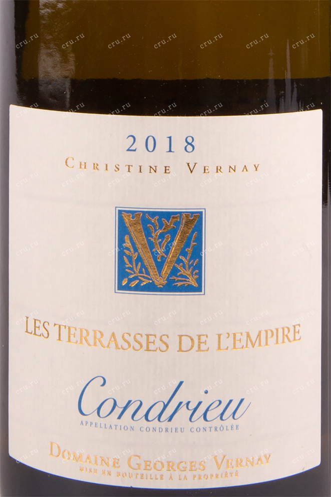 Этикетка вина Les Terrases de lEmpire Condrieu 2018 0.75 л