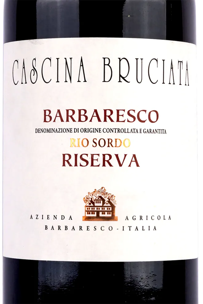 Этикетка Barbaresco Rio Sordo Riserva Cascina Bruciata 2015 0.75 л