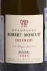 Этикетка Robert Moncuit Grand Cru Mesnil 2015 0.75 л