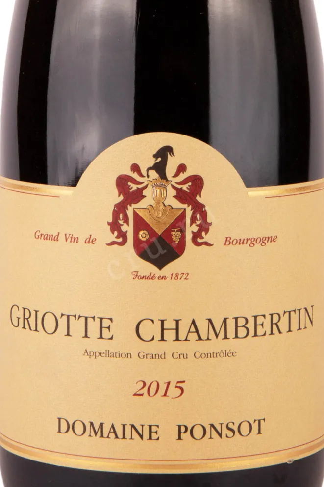 Этикетка Domaine Ponsot Griotte Chambertin Grand Cru AOC 2015 0.75 л