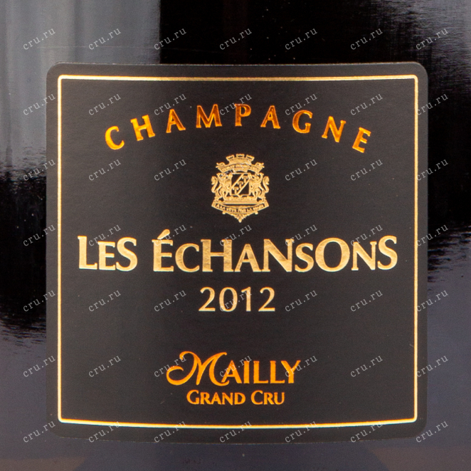 Этикетка игристого вина Champagne Mailly Les Echansons 2012 0.75 л