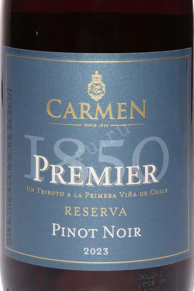 Этикетка Carmen Premier Reserva Pinot Noir 2023 0.75 л