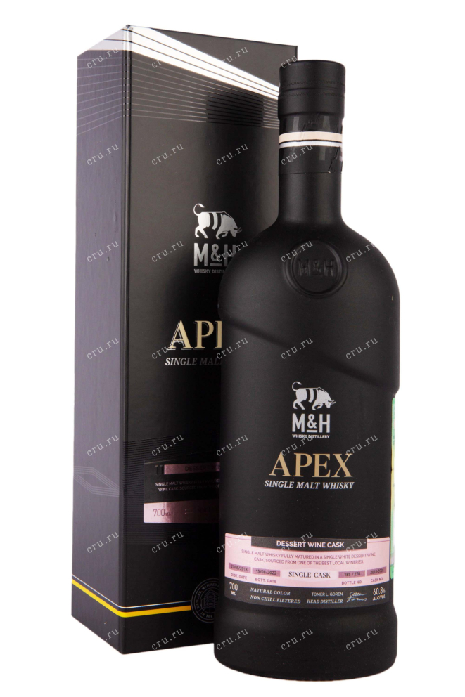 Виски M & H Apex Single Cask Desert Wine Cask 3 years in gift box  0.7 л