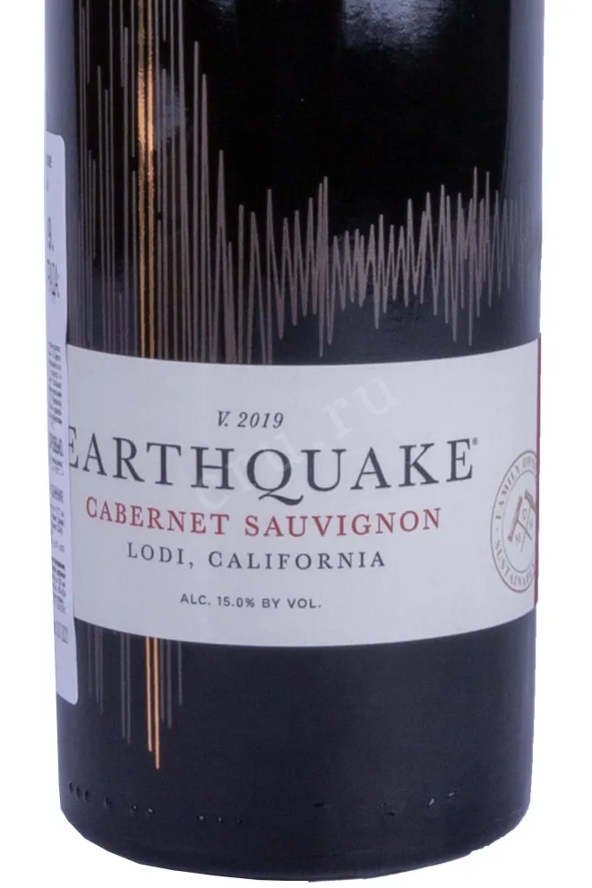 Этикетка Earthquake Cabernet Sauvignon 2019 0.75 л
