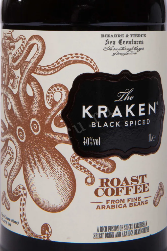 Этикетка The Kraken Black Spiced Roast Coffee 1 л