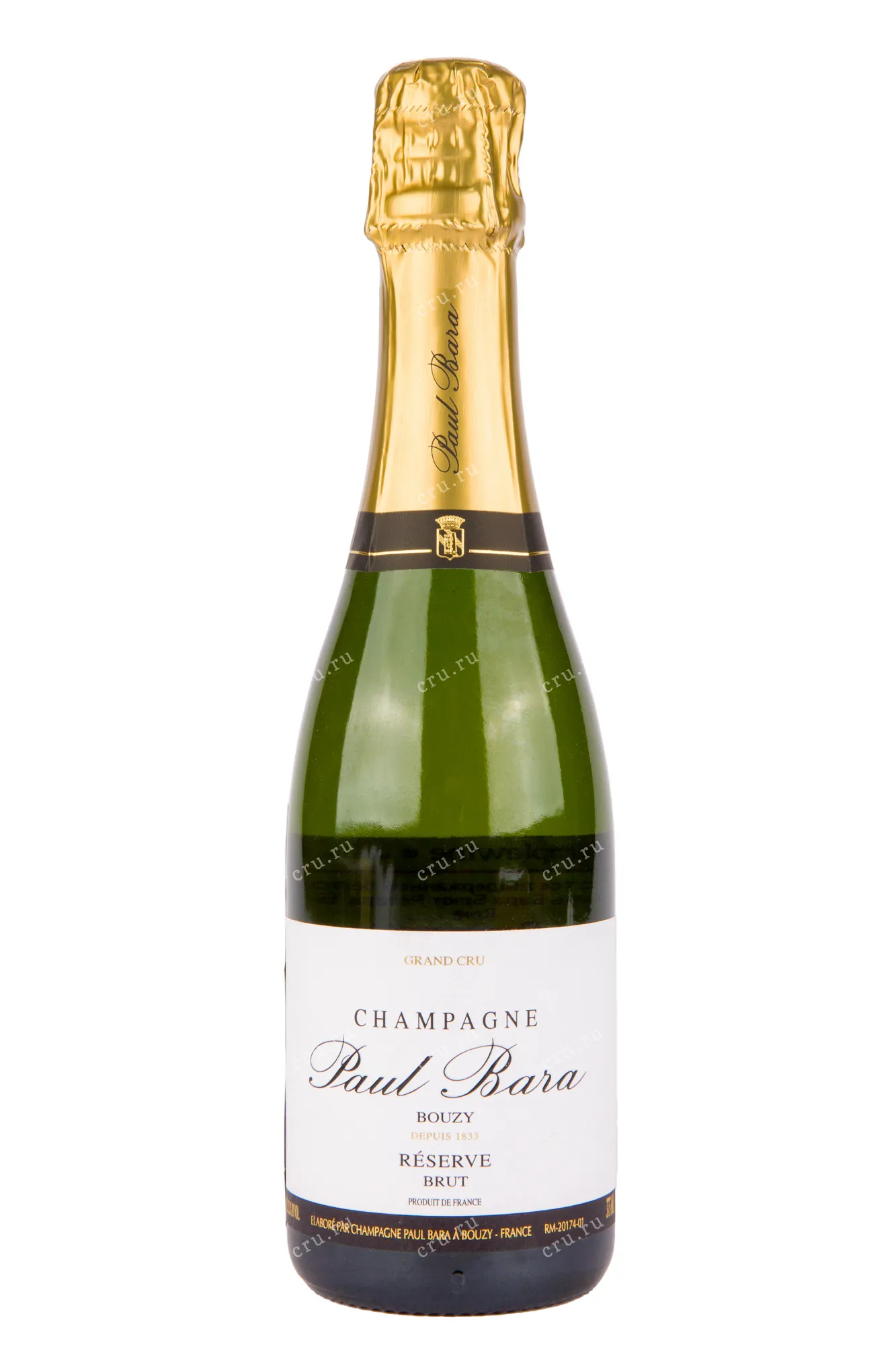 Фото — Шампанское Paul Bara Brut Reserve Grand Cru 2017 0.375 л
