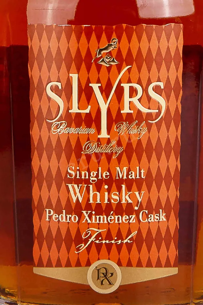 Этикетка Slyrs Pedro Ximenez Cask in gift box 0.7 л