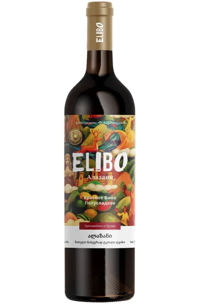 Вино Elibo Alazani red semi-sweeet  0.75 л