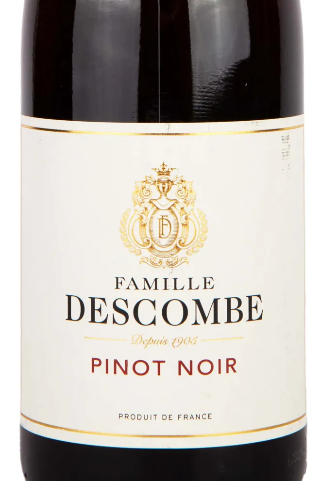 Этикетка Famille Descombe Pinot Noir 2021 0.75 л