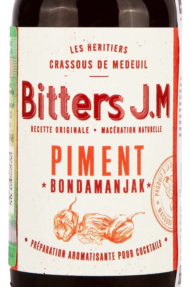 Этикетка J.M Piment Bondamanjak 0.1 л