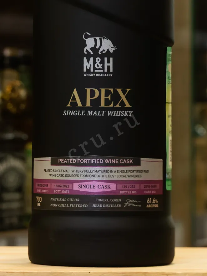 В магазине Крю Профи M&H Apex Single Cask Fortified Red Wine Cask 3 years in gift box 0.7 л