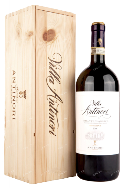 Вино Villa Antinori Chianti Classico DOCG Riserva wood box 2020 1.5 л