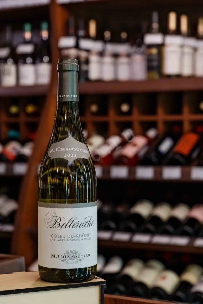 В магазине Крю Профи M.Chapoutier Cotes du Rhone Belleruche AOC dry white 2023 0.75 л