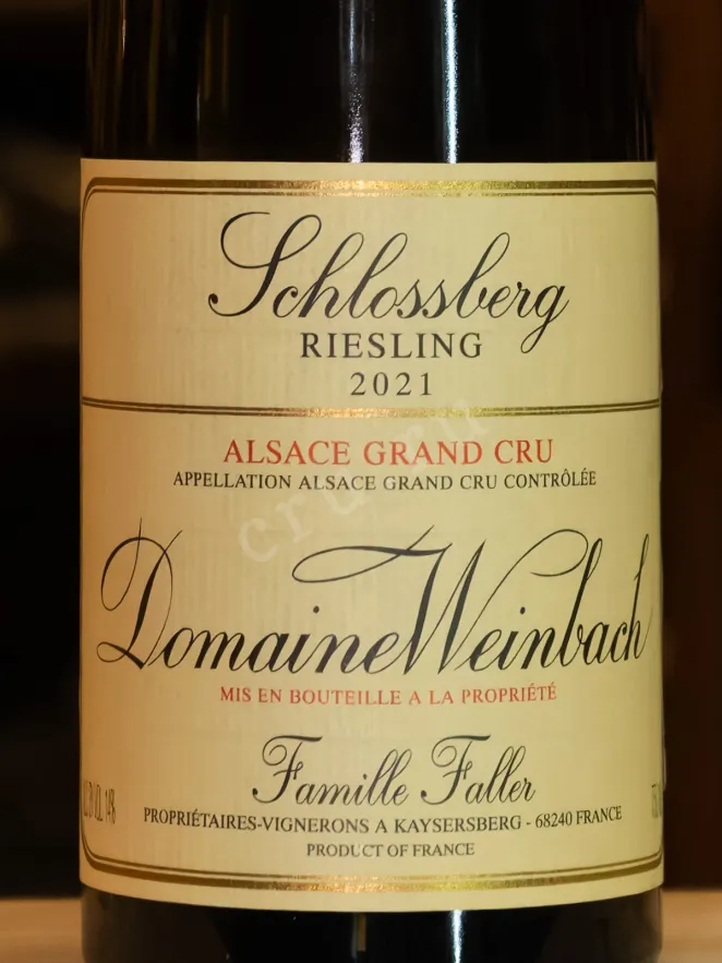 В магазине Крю Профи Domaine Weinbach Riesling Grand Cru Schlossberg 2021 0.75 л