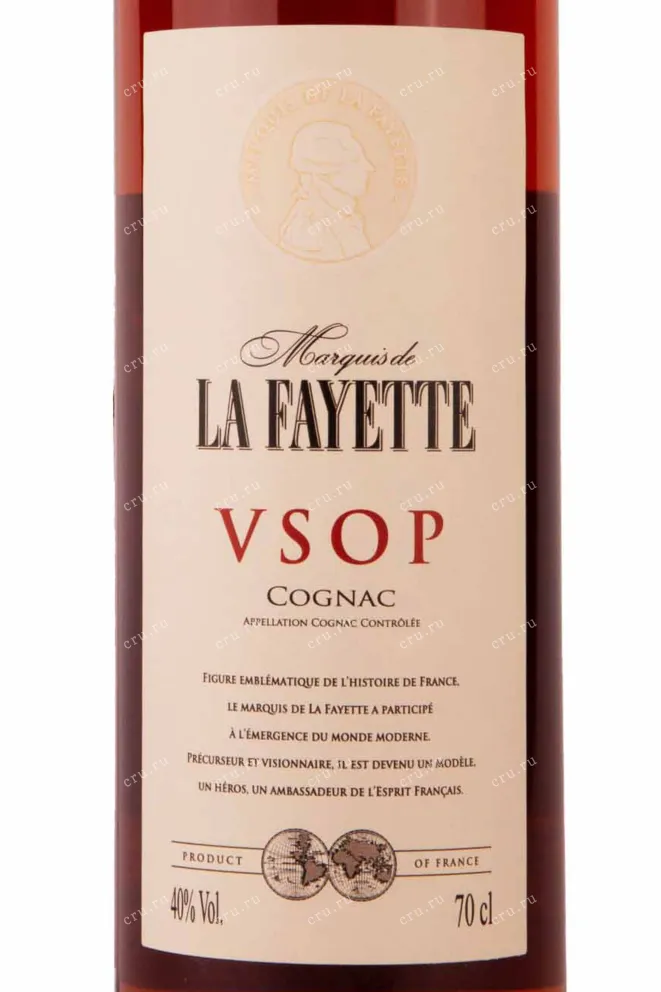Этикетка Marquis de La Fayette VSOP gift box 2013 0.7 л